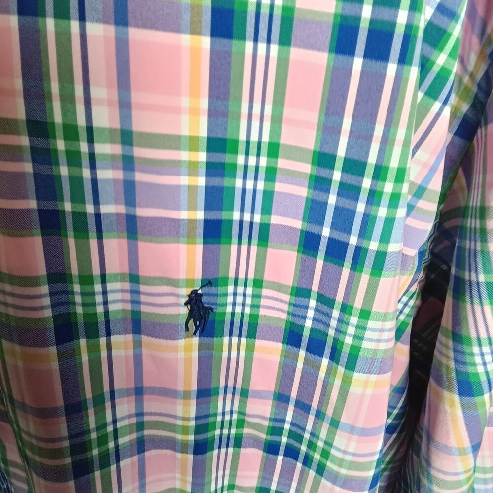 Polo Ralph Lauren Men's Performance Short Sleeve Button Down Plaid Check 4XLT - Picture 3 of 6